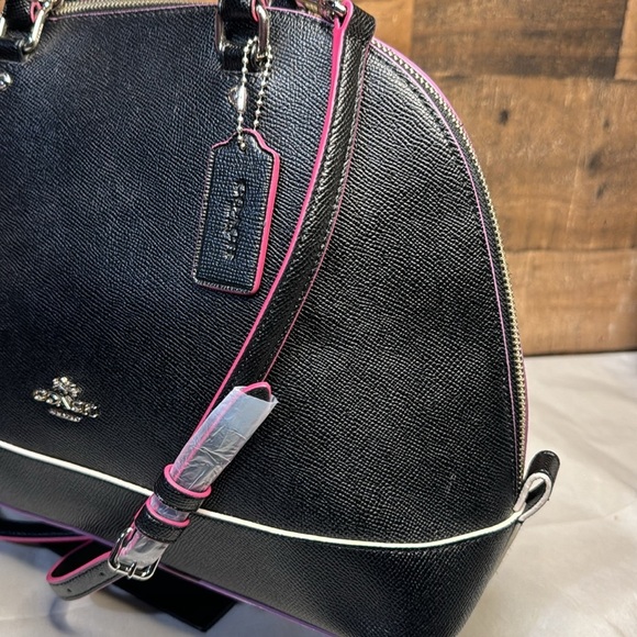 COACH (F13000) SIERRA SATCHEL CROSSGRAIN LEATHER WITH MULTI EDGEPAINT BAG - Picture 7 of 14